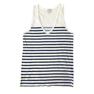 J. Crew Stripe Layering Tank in Ivory and Navy